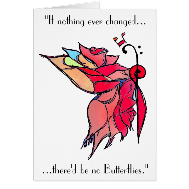 Musikalische Schmetterlings-Karte (Vorne)