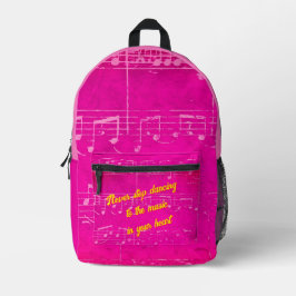 Musikalische Schritte - Cha-Cha-Charming-Rucksack Bedruckter Rucksack