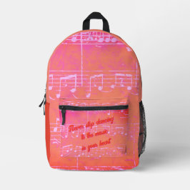 Musikalische Schritte - Mango Tango_Orange Rucksac Bedruckter Rucksack