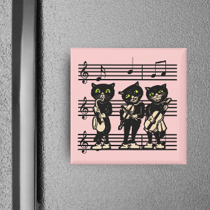 Musikalische schwarze Katzen Magnet