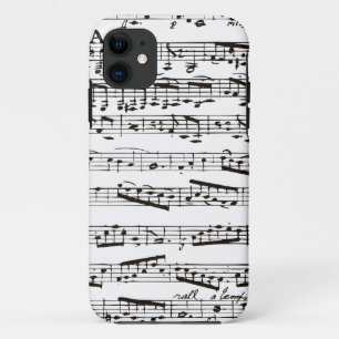 Musikalische Schwarzweiss-Anmerkungen iPhone 11 Hülle