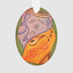 Musikalische Symbole Weihnachtsschläfer Ornament