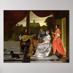 Musikalische Szene in Amsterdam Poster