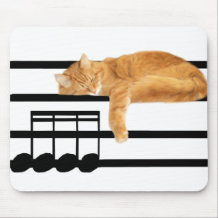 Musikalische Tabby-Miezekatzekatze Mousepad