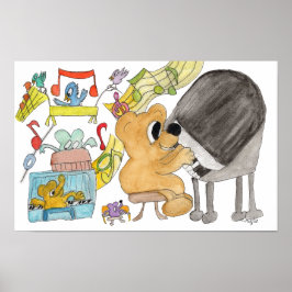 Musikalische Tiere Poster