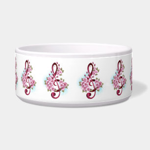 Musikalische Tischtennisnotizen mit Sakura-Blume Napf