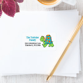 Musikalische Turtelfarben Tortoise Music Adressaufkleber