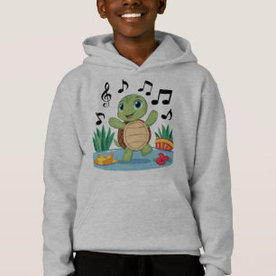 Musikalische Turtle am Teich Hoodie