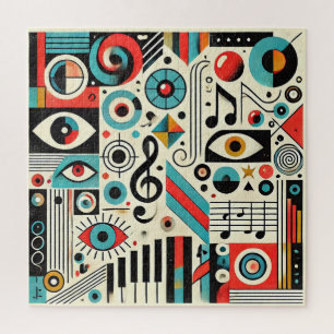 Musikalische und künstlerische Elemente Puzzle