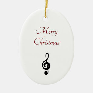 Musikalische Weihnachtsschlösser Clef Symbol Typog Keramik Ornament