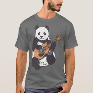 Musikalischer Bär spielt Gitarrenmusik Panda Premi T-Shirt