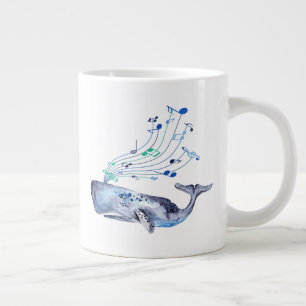 Musikalischer Blauwal Jumbo-Tasse