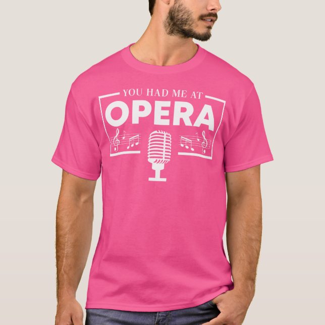 Musikalischer Chor Opernsänger T-Shirt (Vorderseite)
