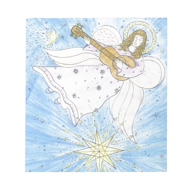 Musikalischer Engel Notizblock (Vorderseite)