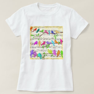 Musikalischer Frühlingsvögel T - Shirt