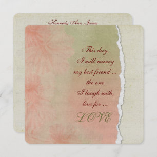 musikalischer Hintergrund mit Hochzeitsverse Einladung