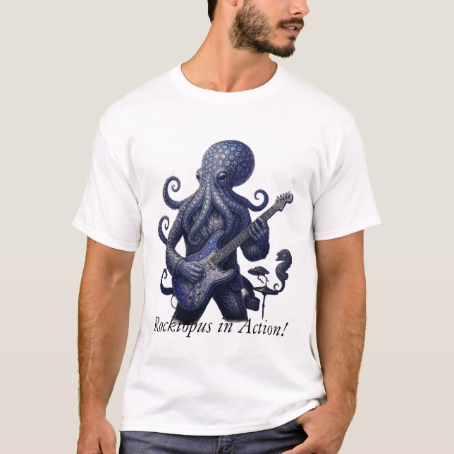 Musikalischer Oktopus - Acht Arme, unendliche Beat T-Shirt (Vorderseite)