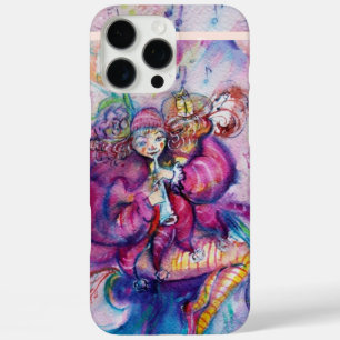 MUSIKALISCHER ROSAFARBENER CLOWN MIT EULE iPhone 16 PRO MAX HÜLLE