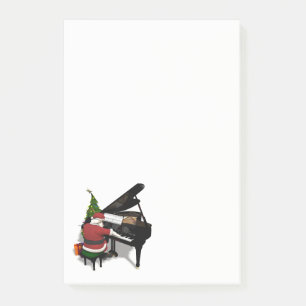 Musikalischer Santa Claus Pianist Post-it Klebezettel