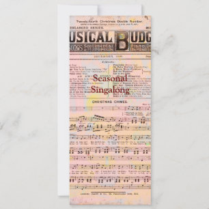 Musikalisches Budget-Weihnachten Einladung