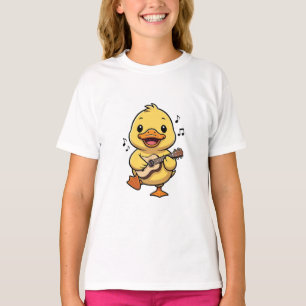 Musikalisches Entlein spielt Ukulele Kinder T-Shirt