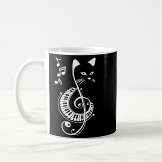 Musikalisches Katzen-Schlüssel Musik-Tierliebhaber Kaffeetasse