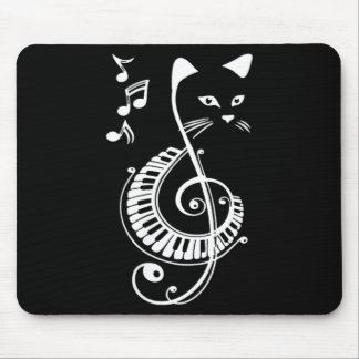Musikalisches Katzen-Schlüssel Musik-Tierliebhaber Mousepad