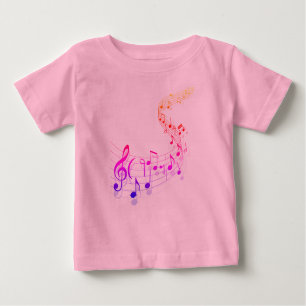 Musikalisches Kleinkind-Rüsche-T-Shirt Baby T-shirt