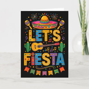 Musikalisches Lasst uns Fiesta Sombrero Lustige Gi Karte