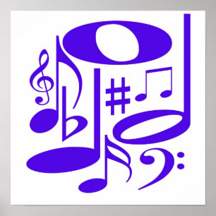 Musikalisches Lila Poster