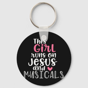 Musikalisches Theater Geschenke Teen Girl läuft au Schlüsselanhänger