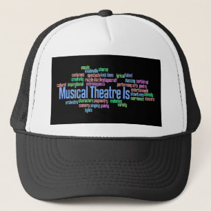 Musikalisches Theater ist Hut Truckerkappe
