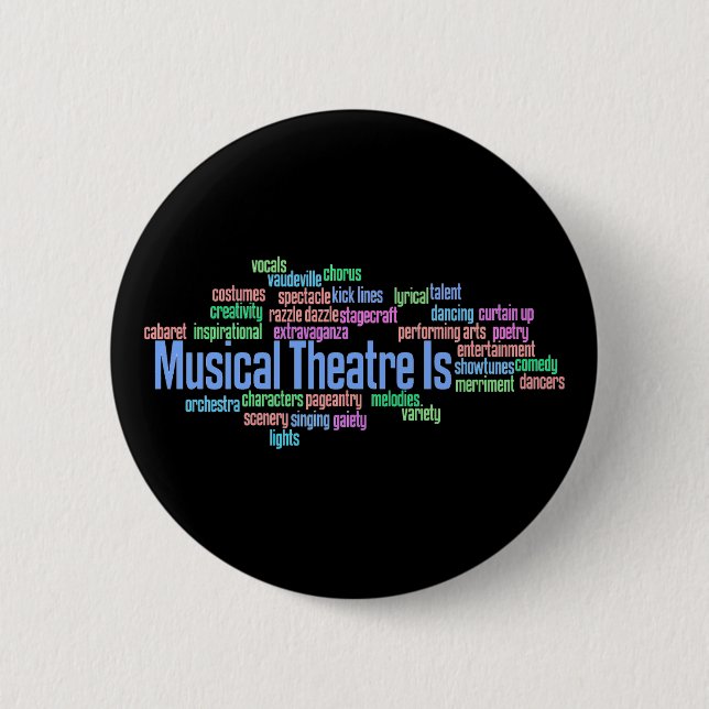 Musikalisches Theater ist Knopf Button (Vorderseite)