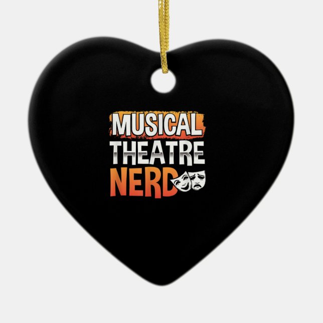 Musikalisches Theater Nerd Funny Theater Thespian  Keramik Ornament (Vorne)