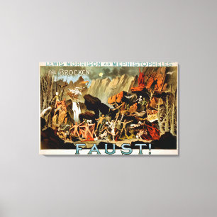 Musikalisches Theater-Plakat Fausts Leinwanddruck