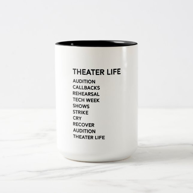Musikalisches Theater Theater-Leben-lustiges Zweifarbige Tasse (Mittel)