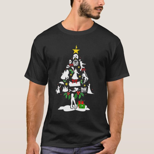 Musikalisches Theater Weihnachtsbaum Weihnachten W T-Shirt (Vorderseite)