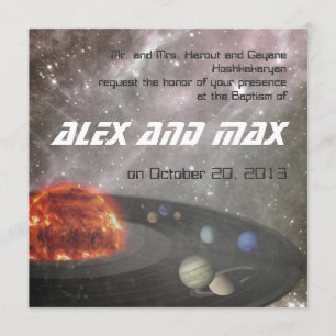 Musikalisches Universum - Taufe Einladung