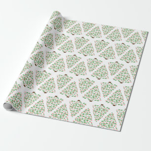 Musikalisches Weihnachtsbaumwrapping Paper Geschenkpapier