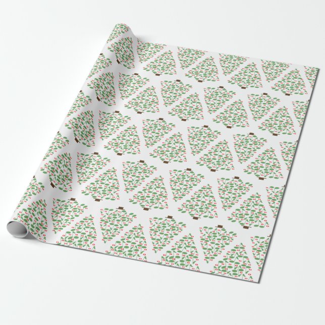 Musikalisches Weihnachtsbaumwrapping Paper Geschenkpapier (Ungerollt)