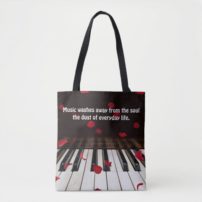 Musikangebot auf der Piano Keys Tote Tasche (Vorderseite)