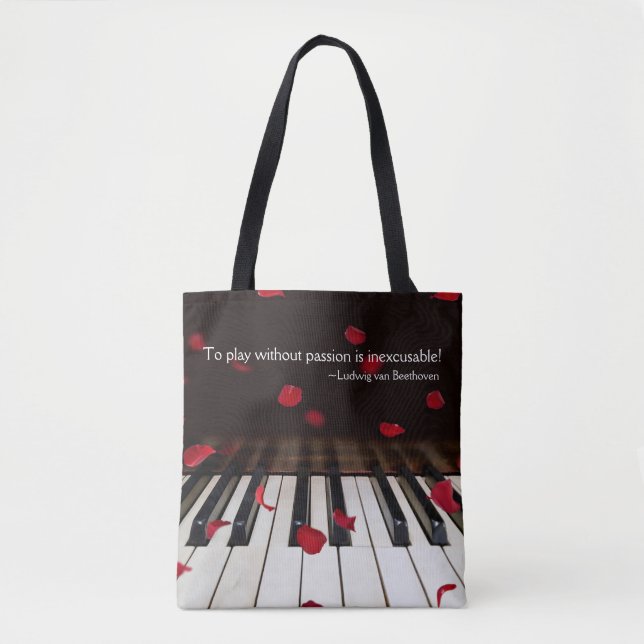 Musikangebot auf der Piano Keys Tote Tasche (Vorderseite)