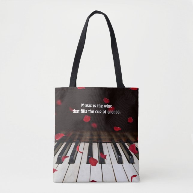 Musikangebot auf der Piano Keys Tote Tasche