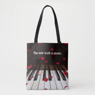 Musikangebot auf der Piano Keys Tote Tasche