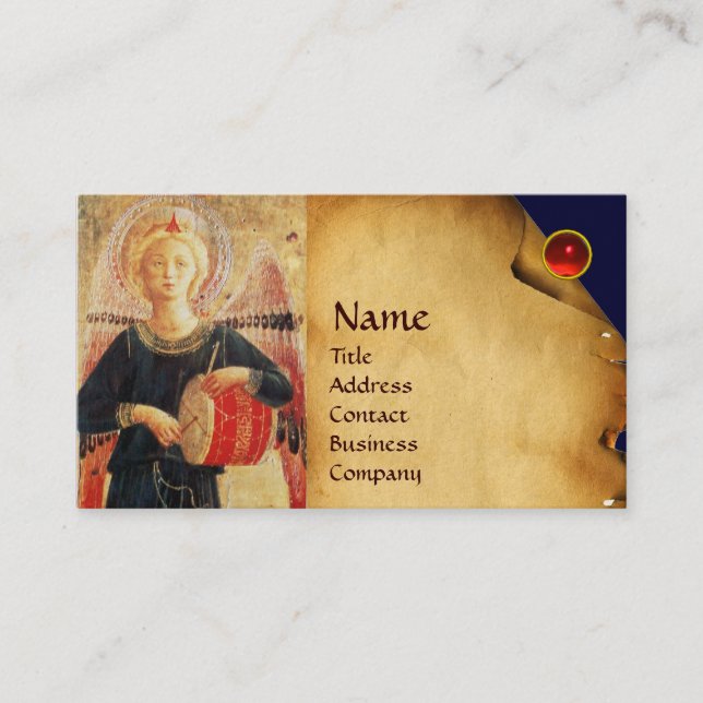 MUSIKANISCHE ANGEL-SPIELDRUM VISITENKARTE (Vorderseite)