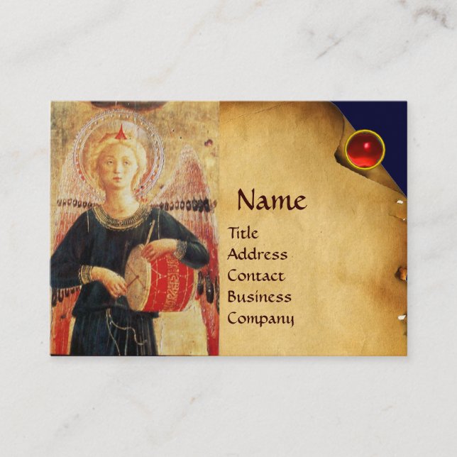 MUSIKANISCHE ANGEL-SPIELDRUM VISITENKARTE (Vorderseite)