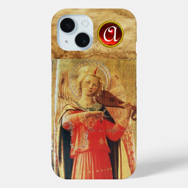 MUSIKANISCHES ANGEL IN ROT UND GOLD Gemstone Monog Case-Mate iPhone Hülle (Rückseite)