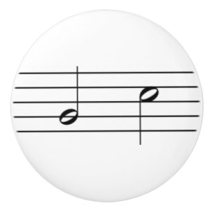 Musikanmerkung - halbe Anmerkungen oder minims Keramikknauf