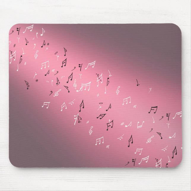 Musikanweisungen Rosa Light Mouse Mat Mousepad (Vorne)
