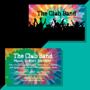 Musikband Cool Crowdclub Design Visitenkarte